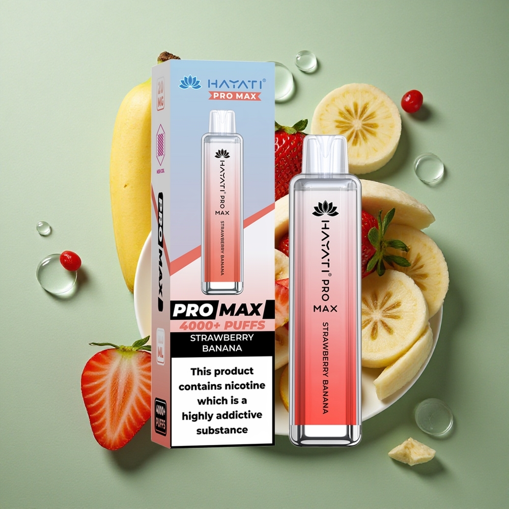 Aardbei Banaan Hayati Pro Max 4000 Puffs Oplaadbare Batterij Nederland groothandel
