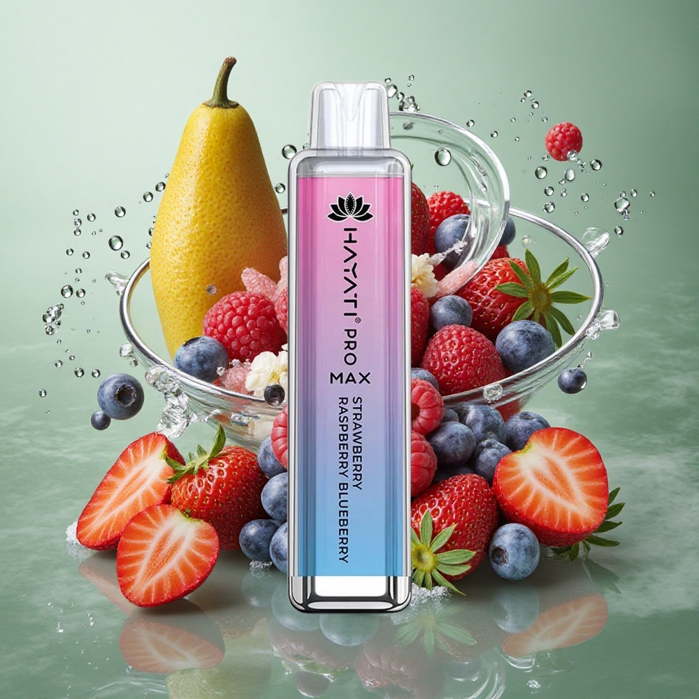 Aardbei Framboos Bosbes Hayati Pro Max 4000 Puffs Oplaadbare Accu Crystal Uiterlijk Nederland groothandel