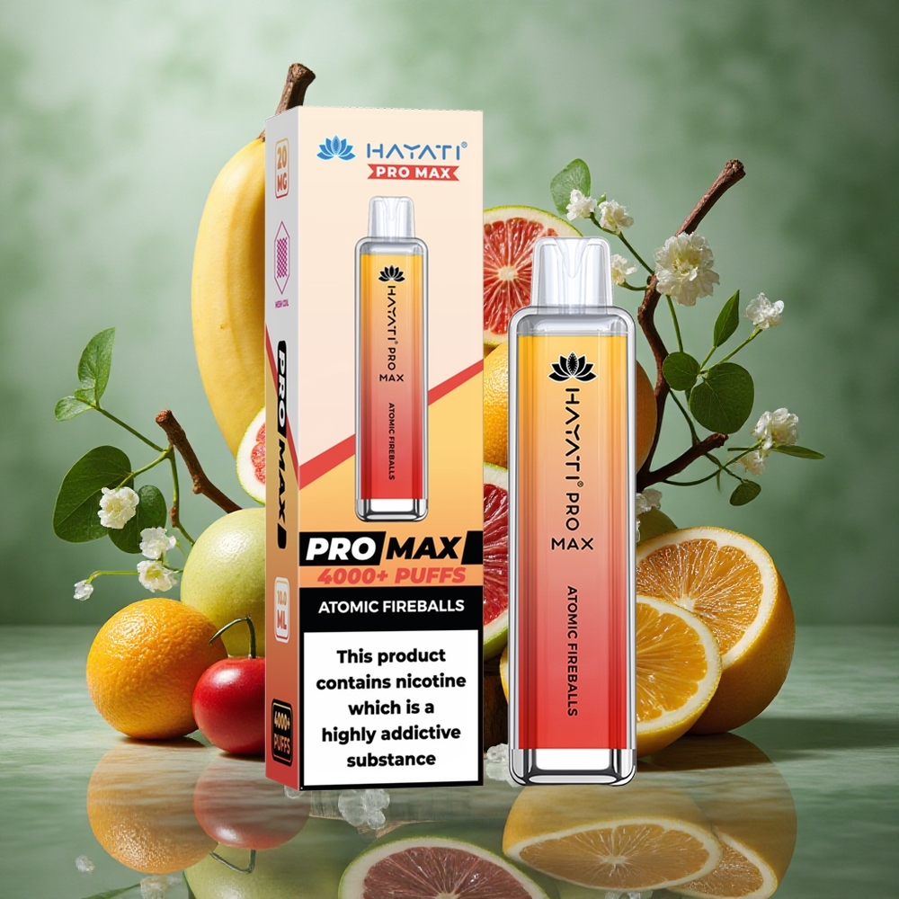 Atomisch Vuurballen Hayati Pro Max 4000 Puffs Oplaadbare Batterij Nederland groothandel