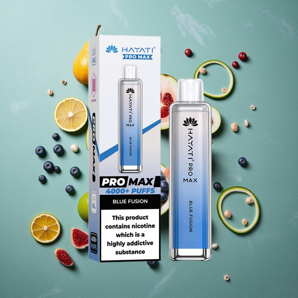 Blauwe Fusie Hayati Pro Max 4000 Puffs Oplaadbare Accu Nederland groothandel