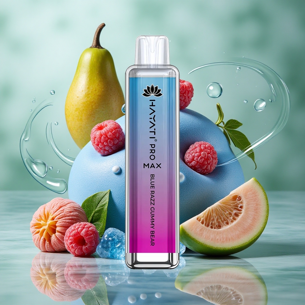 Blauwe Razz Gummi Beer Hayati Pro Max 4000 Puffs Oplaadbare Accu Nederland groothandel