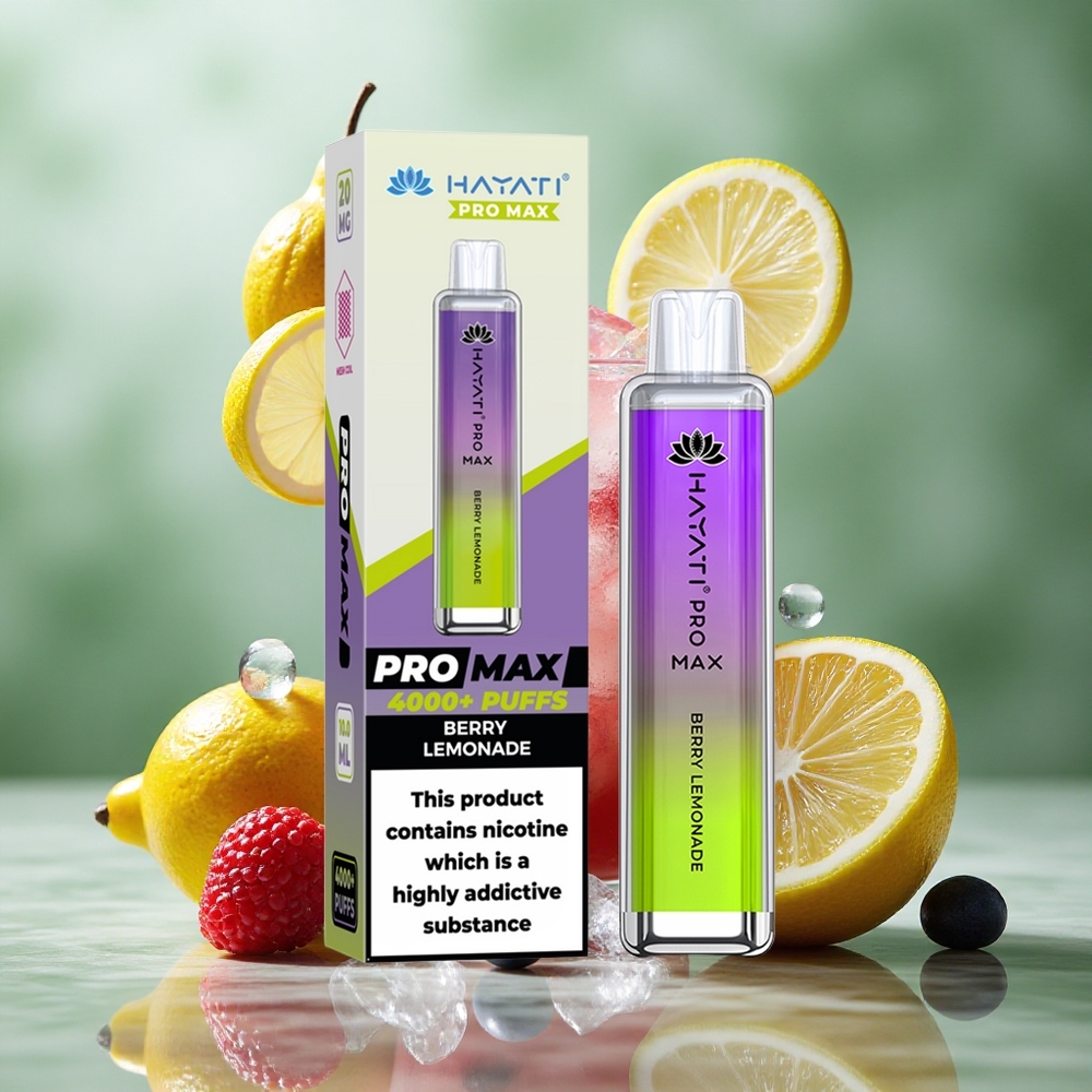 Bosbes Citroen Hayati Pro Max 4000 Puffs Oplaadbare Accu Crystal Nederland groothandel