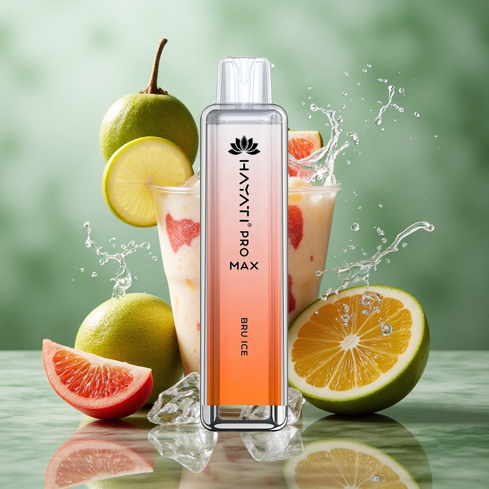 Bruisend IJs Hayati Pro Max 4000 Puffs Oplaadbare Accu LED Verlichting Nederland groothandel