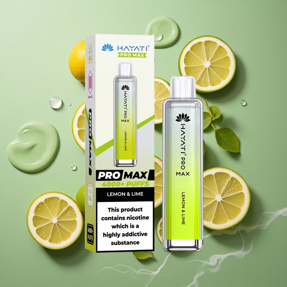 Citroen & Limoen Hayati Pro Max 4000 Puffs Oplaadbare Batterij Nederland groothandel