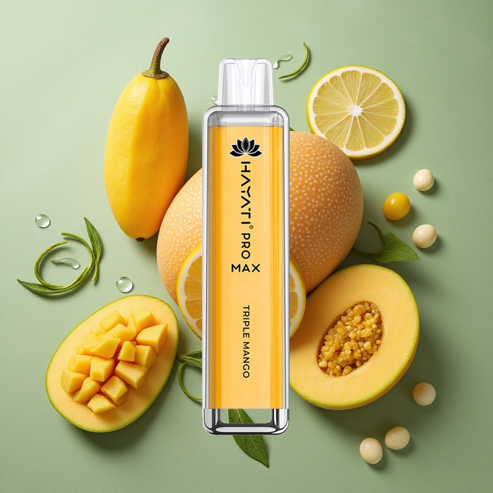 Drievoudige Mango Hayati Pro Max 4000 Puffs Oplaadbare Batterij Nederland groothandel