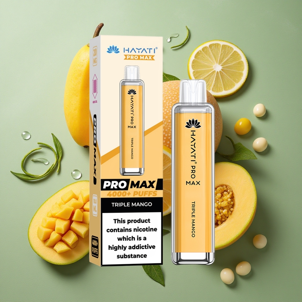 Drievoudige Mango Hayati Pro Max 4000 Puffs Oplaadbare Batterij Nederland groothandel