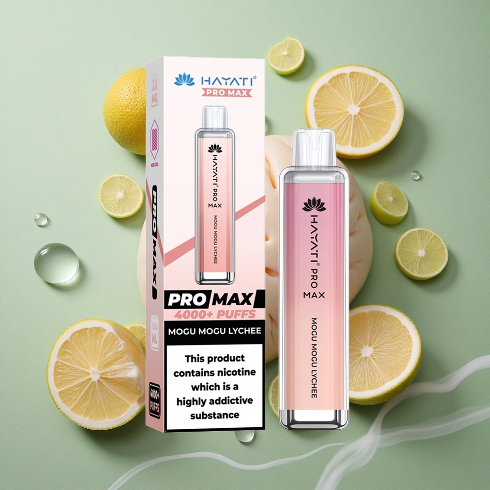 Lychee Smaken Hayati Pro Max 4000 Puffs Oplaadbare Batterij Nederland groothandel