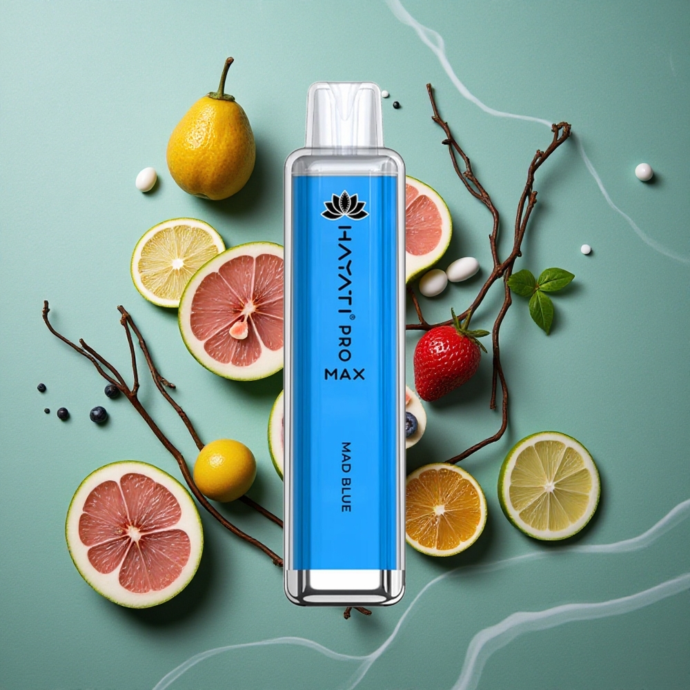Mad Blauwe Hayati Pro Max 4000 Puffs Oplaadbare Wegwerp Vape Nederland groothandel