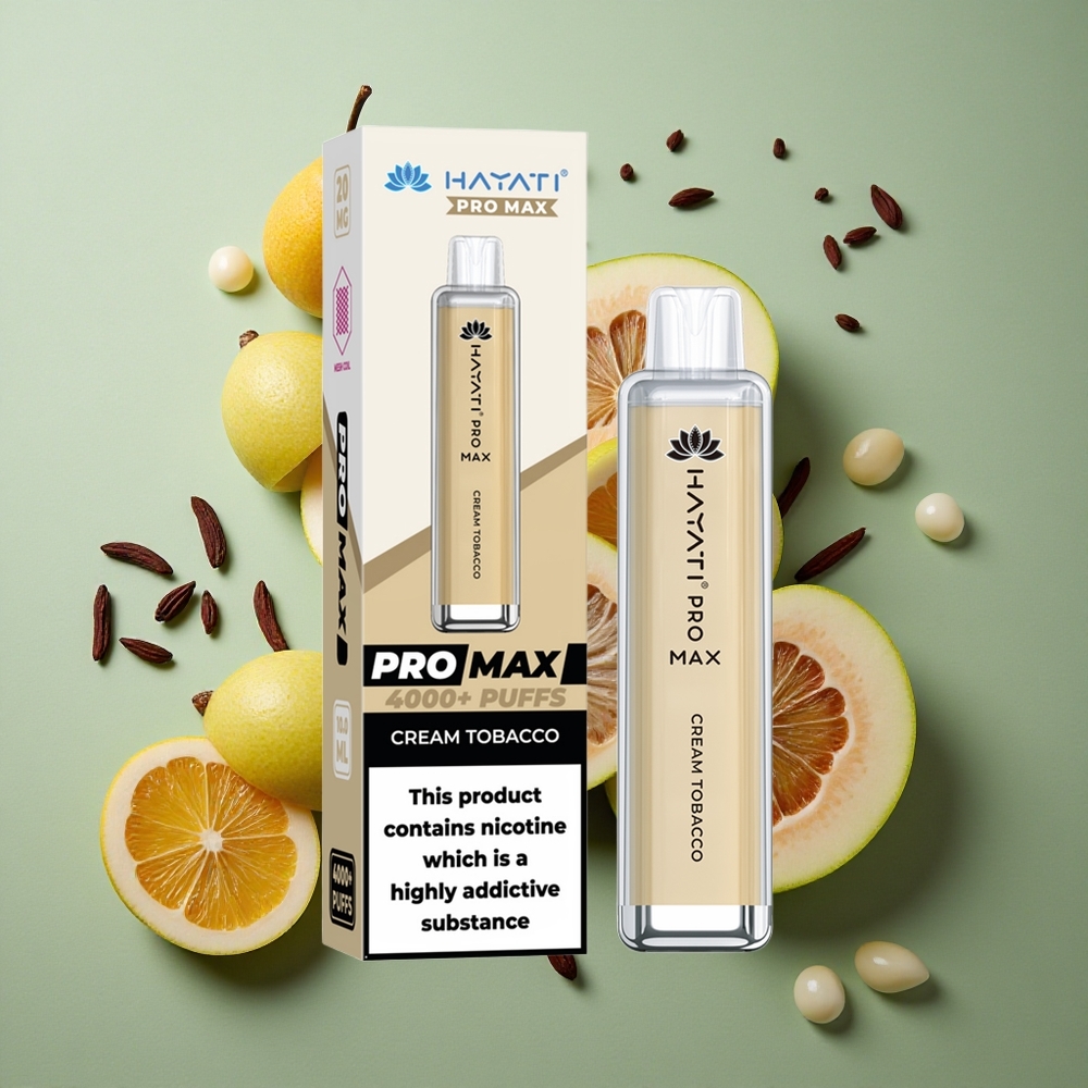 Roomse Tabak Hayati Pro Max 4000 Puffs Oplaadbare Accu Nederland groothandel