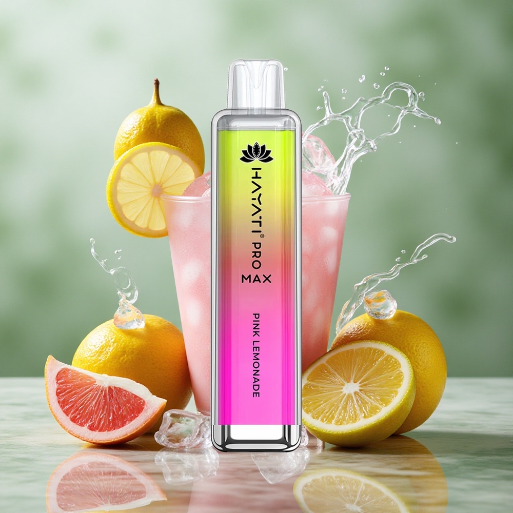 Roze Limonade Hayati Pro Max 4000 Puffs Oplaadbare Accu LED Verlichting Nederland groothandel