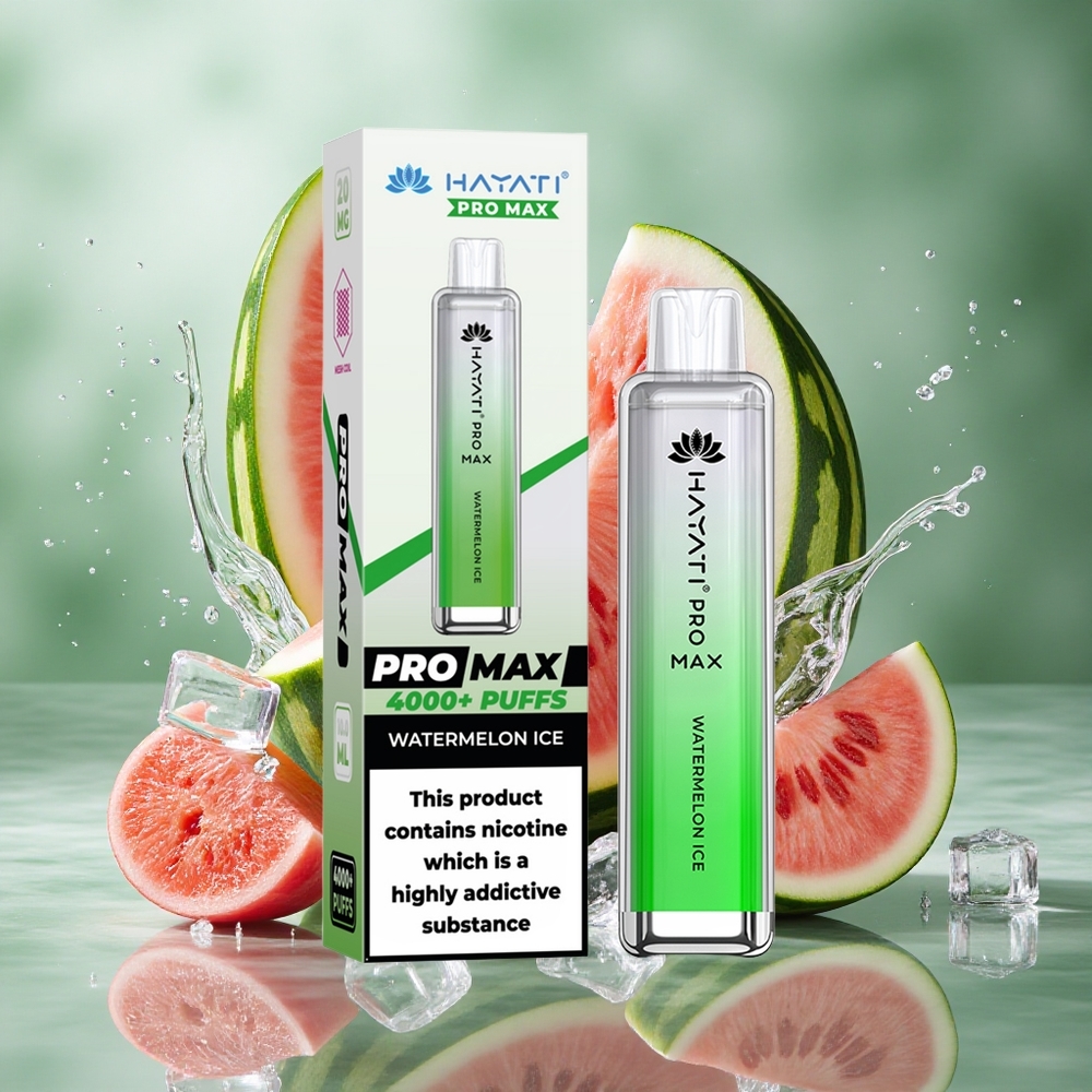 Watermeloen IJs Hayati Pro Max 4000 Puffs Oplaadbare Accu Nederland groothandel