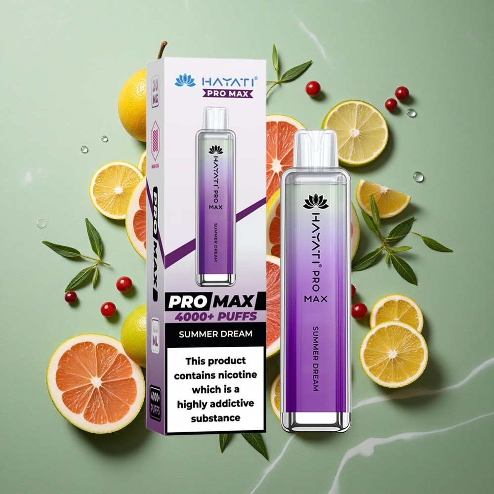 Zomerdroom Hayati Pro Max 4000 Puffs Oplaadbare Accu Kristal Uiterlijk Nederland groothandel