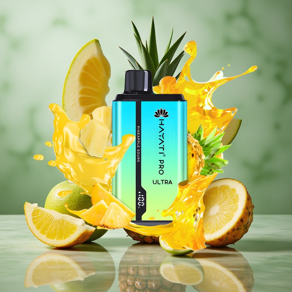 Ananas Zuur Hayati Pro Ultra 15000 Puffs 2 12ml Nederland groothandel