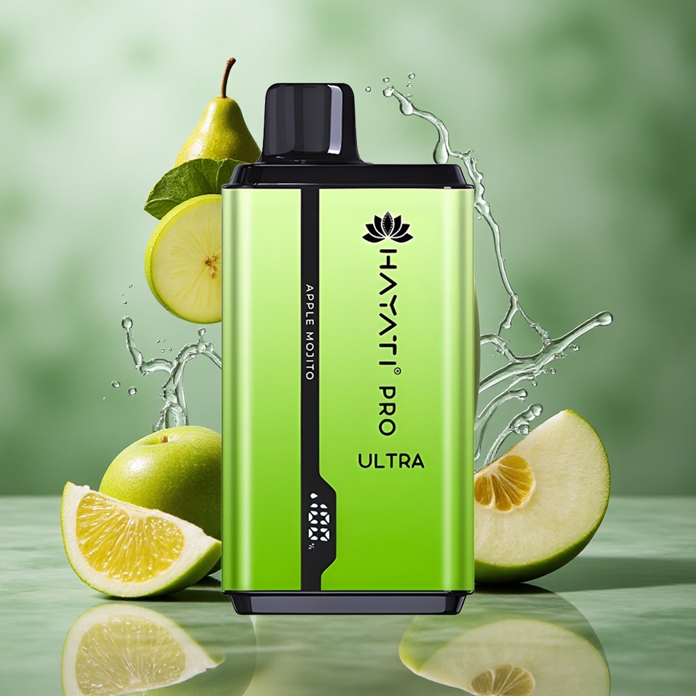 Appel Mojito Hayati Pro Ultra 15000 Puffs 2 12ml Vloeistof 2% Nicotine Nederland groothandel