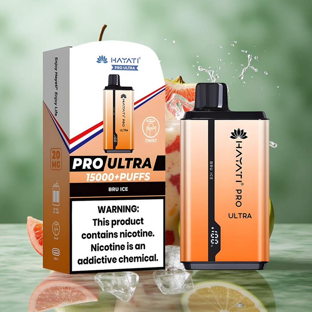 Bruisend IJs Hayati Pro Ultra 15000 Sigaretten 2 12ml Nederland groothandel