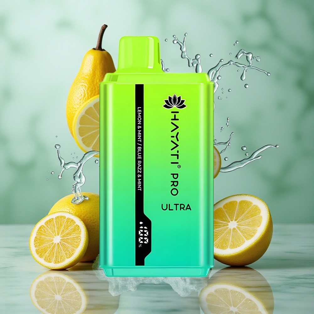 Citroen & Munt Blauwe Framboos & Munt Hayati Pro Ultra 15000 Peuken 850mAh 2 12ml Nederland groothandel