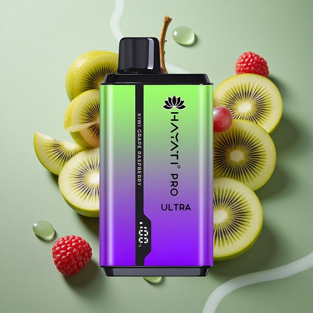 Kiwi Druif Framboos Hayati Pro Ultra 15000 Puffs 850mAh 24ml Nederland groothandel