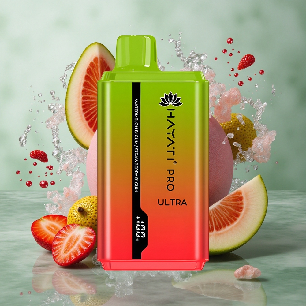 Watermeloen Bubblegum Hayati Pro Ultra 15000 Puffs 2 12ml Nederland groothandel