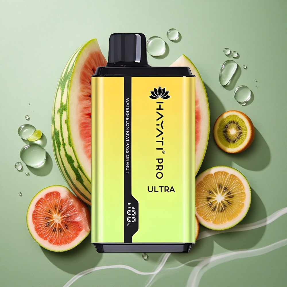 Watermeloen Kiwi Passievrucht Hayati Pro Ultra 15000 Puffs 2 12ml Nederland groothandel