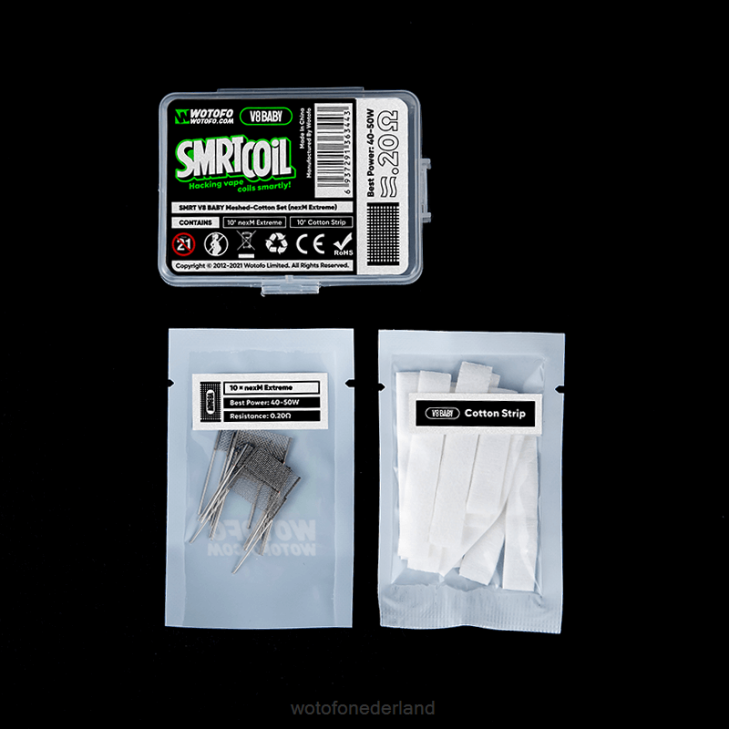 Wotofo Amsterdam - Wotofo SMRT v8 babyset van mesh en katoen nexmesh kil DV0P352