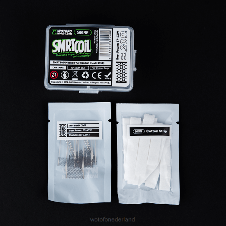 Wotofo E-Cigarette - Wotofo SMRT pnp mesh-katoenen set Nexmesh-turbo DV0P339