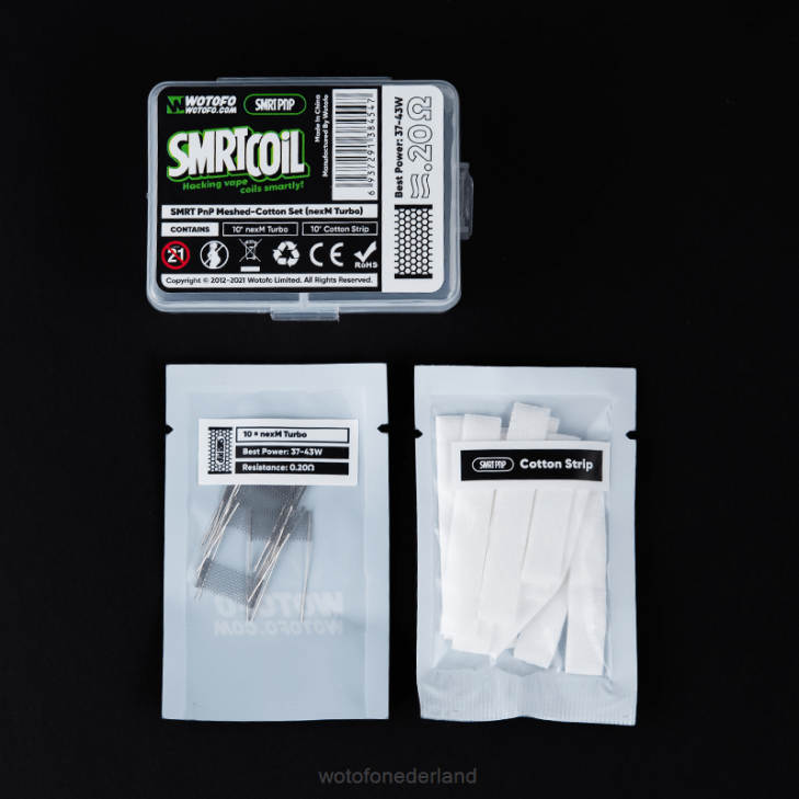 Wotofo E-Cigarette - Wotofo SMRT pnp mesh-katoenen set Nexmesh-turbo DV0P339