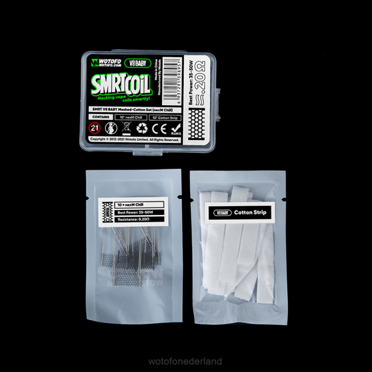 Wotofo Shop - Wotofo SMRT v8 babyset van mesh en katoen Nexmesh-turbo DV0P368