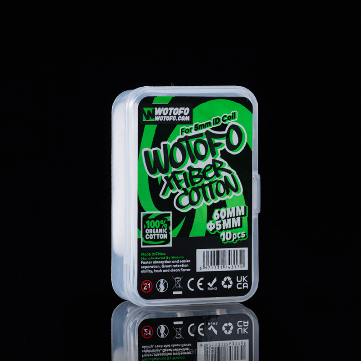 Wotofo Shop - Wotofo xfiber katoen voor id-spoel 5 mm dik 10 stuks DV0P348