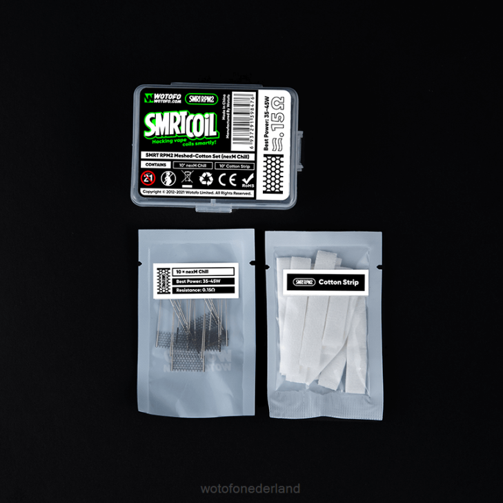 Wotofo Vape Kopen - Wotofo SMRT rpm2 mesh-katoenen set Nexmesh-turbo DV0P366