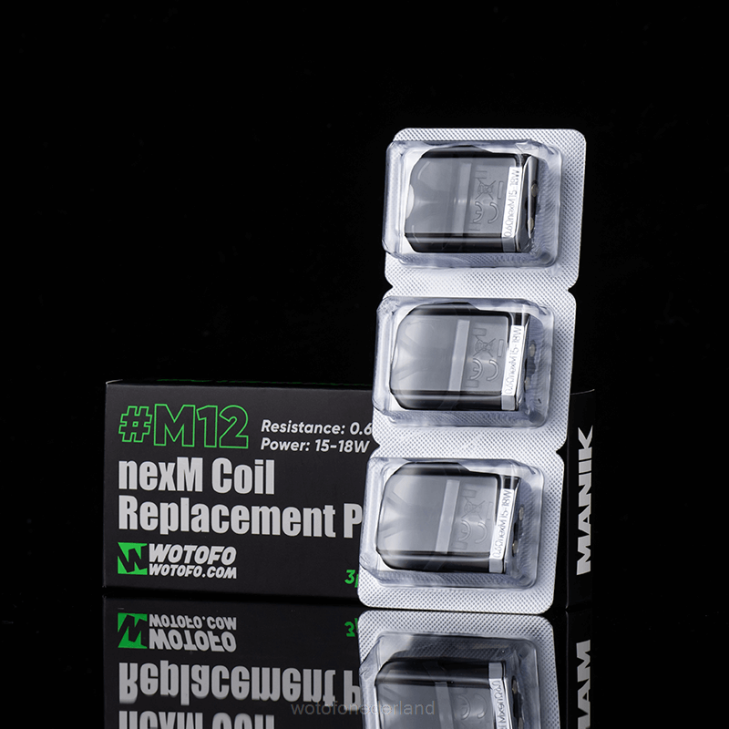 Wotofo Shop - Wotofo MANIK mini-vervangingspod m12 nexmesh spoel ingebouwd 3st DV0P88