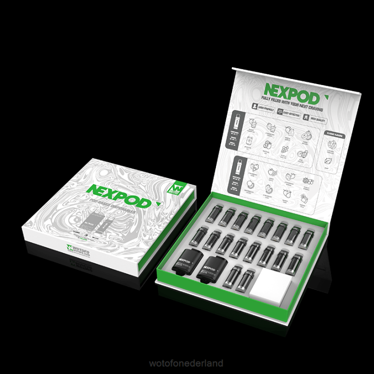 Wotofo Shop - Wotofo NEXPOD kit 20 mg allesomvattende doos DV0P8