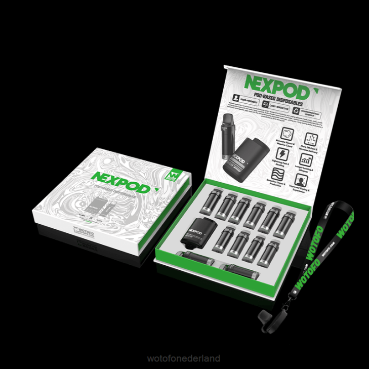 Wotofo Vape Review - Wotofo NEXPOD kit 20 mg essentiële doos DV0P7